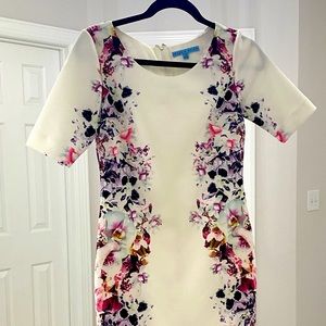 Antonio Melani Scuba Style Floral Shift Dress- Size 0